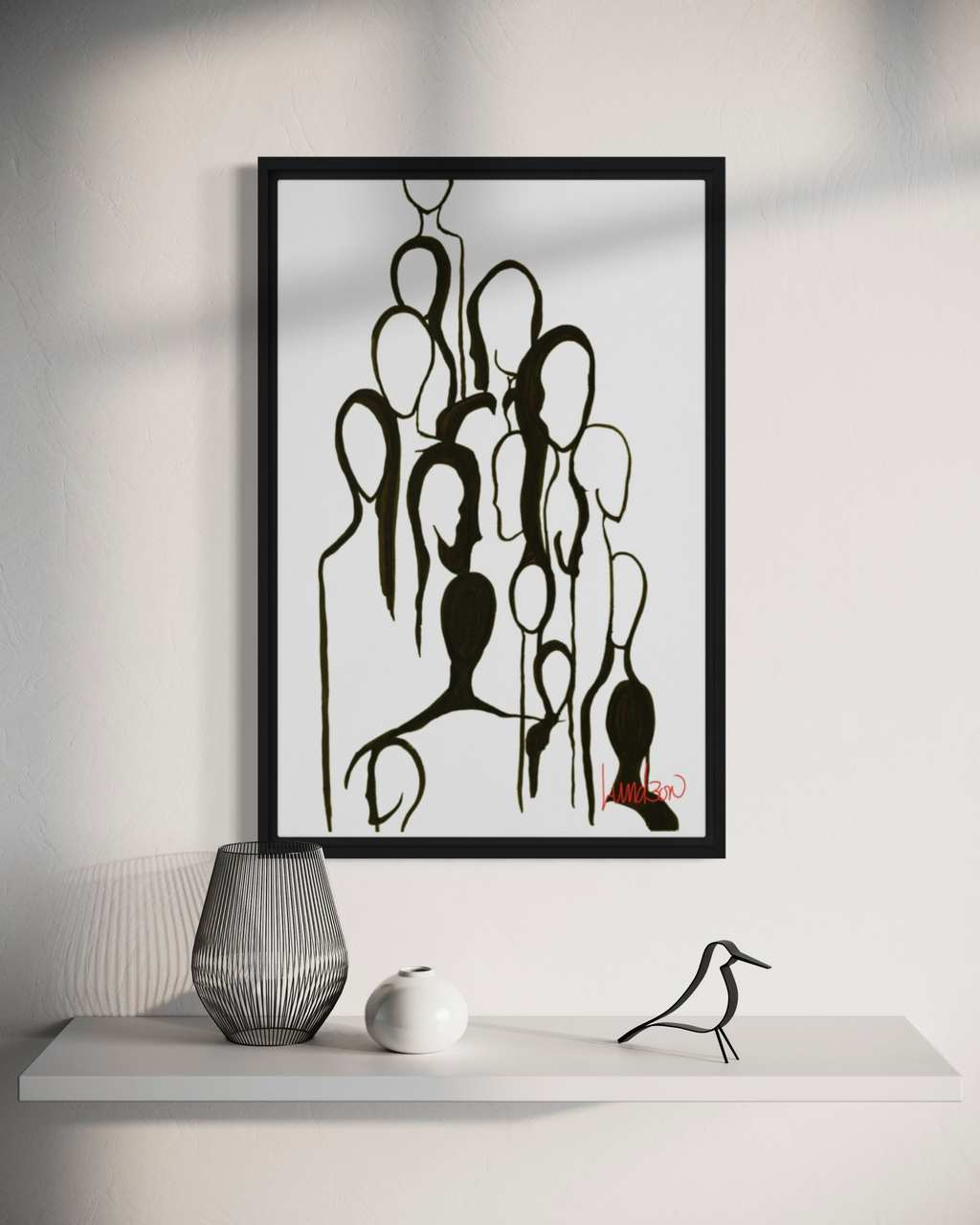 I Swim - Framed Canvas Print