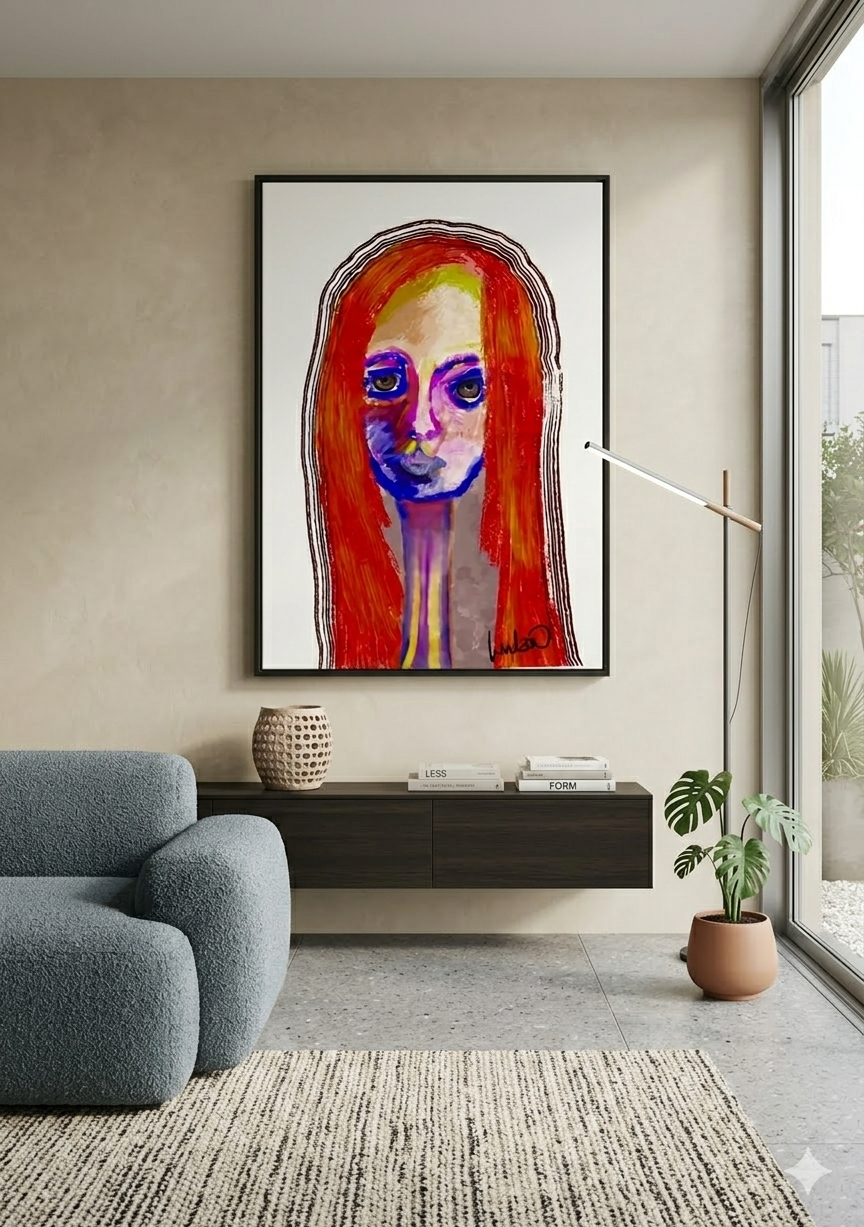 Ruby - Framed Canvas Print